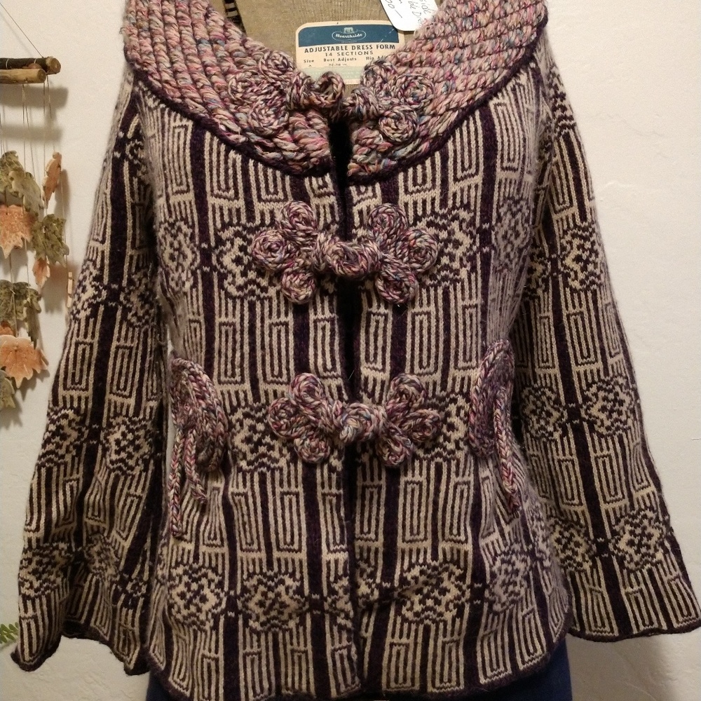 Knit purple jacket